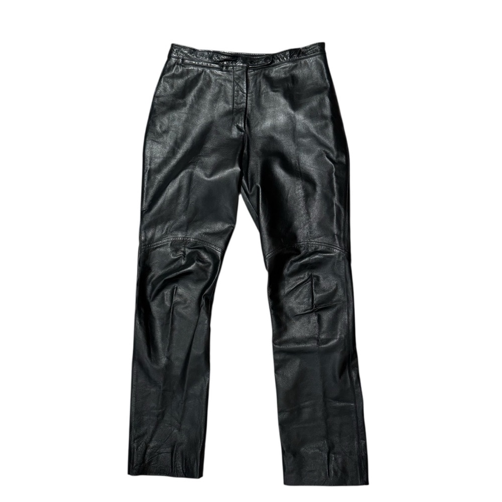 wilson maxima womens leather pants black size 12 inseam 30 waist 32